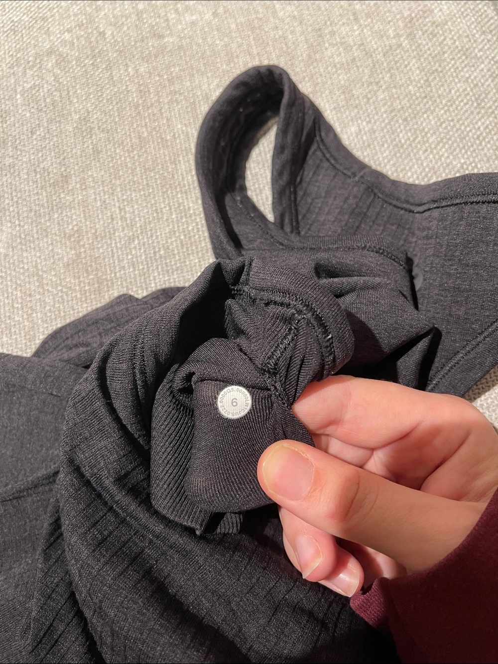 Lululemon Black Ribbed Tank - Picture 4 of 4